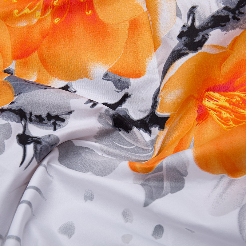 Premium 255cm bredde 85 gsm polyester stoff med spredt utskrift for hjemmebruk